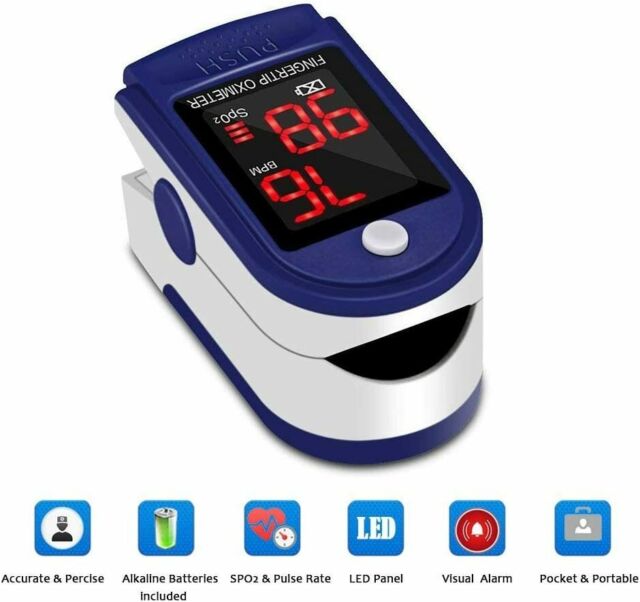 Contec CMS50DL Fingertip Pulse Oximeter, Blood Oxygen Saturation Monitor (SpO2) with Pulse Rate Measurements and Bar Graph, Digital LED Display, Blue Contec CMS50DL Fingertip Pulse Oximeter, Blood Oxygen Saturation Monitor (SpO2) with Pulse Rate Measurements and Bar Graph, Digital LED Display, Blue